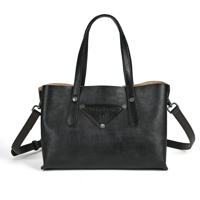 MOTAORA New Genuine Leather Women's Handbag Vintage Cowhide Large Capacity Crossbody Trave Bag Female Solid Shoulder Tote Bags