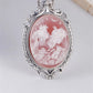 S925 Sterling Silver Charms Pendant for Women Palace Style Pattern Inlaid Red Agate Goddess Head Sculpture Jewelry Wholesale