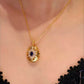 French Vintage Photo Locket Pendant, S925 Silver Long Layering Necklace, Retro Collarbone Chain with Functional Locket, Unique B