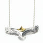 Japanese Style Trendy S925 Sterling Silver Eagle Pendant Necklace for Men and Women Sweater Chain Hip-Hop Punk Style Jewelry