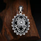 925 Sterling Silver Flower Pendant Thai Silver Antique Finish Vintage Boho Chic Jewelry