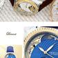 Ladies Flywheel double hollowed luxury fashion casual luminous leather watch with automatic mechanical waterproof wristwatch