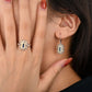 Newshe Solid 925 Sterling Silver K Gold Dangle Drop Earrings for Women Sapphire White AAAAA CZ Vintage Jewelry JE1581