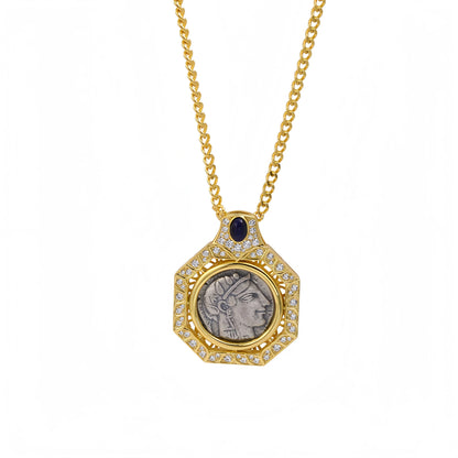 Mushan Luxury Brand  High Quality Retro Athena Women Necklace 925 Sterling Silver Sweater Chain  Fashion Jewelry