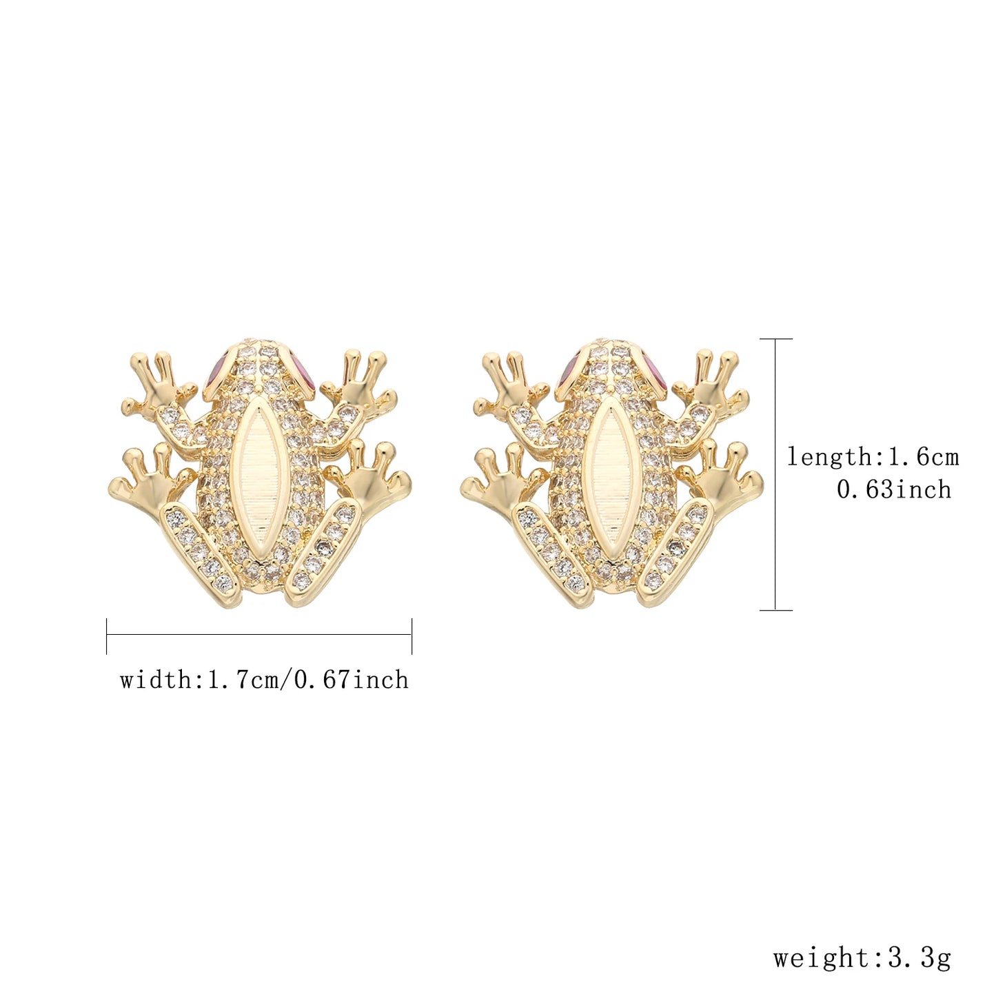 Fashion Small Animal Women's Earrings 14K Gold Plated Retro European and American Style Wholesale Free Shipping