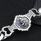 s925 sterling silver ornament retro personality all match trendy fashion Thai silver domineering lion's head bracelet for men