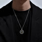 Necklace Pendant Real 925 Sterling Silver Men Eye Of God Horus Inlaid Turquoise Vintage Jewelry Free Dropshipping P28