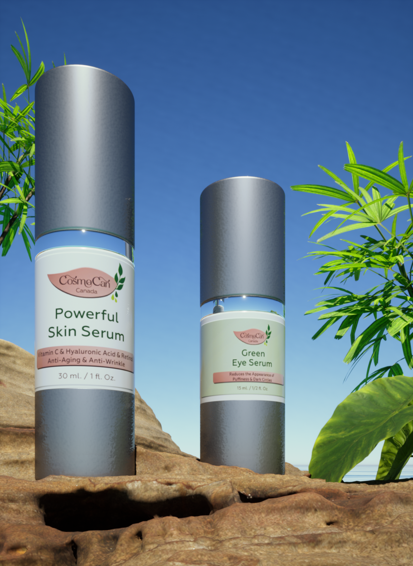 Green Eye Serum & Powerful Skin Serum